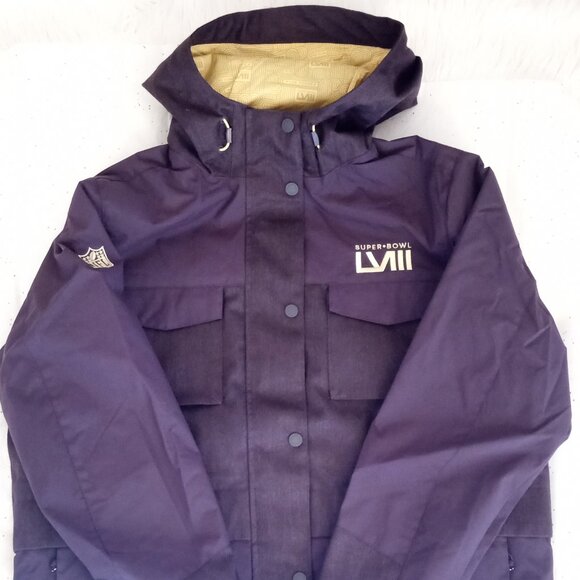 Official NFL Superbowl LVIII Womens "Staff Only" Purple Jacket-RARE! Size:Medium